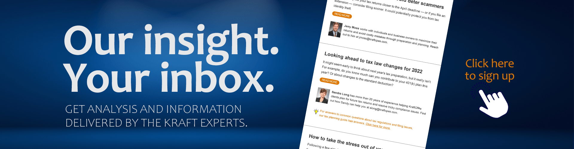 Receive the latest news and insight in your inbox